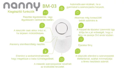 Nanny BM-03 légzésfigyelő készülék