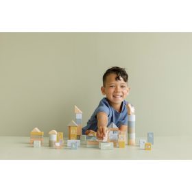 Little Dutch Fa építőkocka 50 db - Kék
