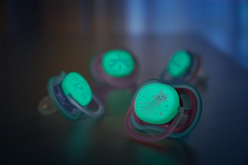 Philips Avent SCF376/14 Játszócumi Ultra air éjszakai 6-18hó 2 db - Lányos