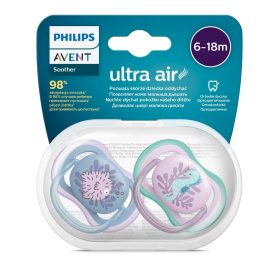   Philips Avent SCF085/61 Játszócumi Ultra air Mintás 6-18hó 2 db - Lányos - Tenger