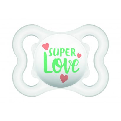 MAM Air Happy szilikon cumi (0-6 hónap) - Fehér - Super love