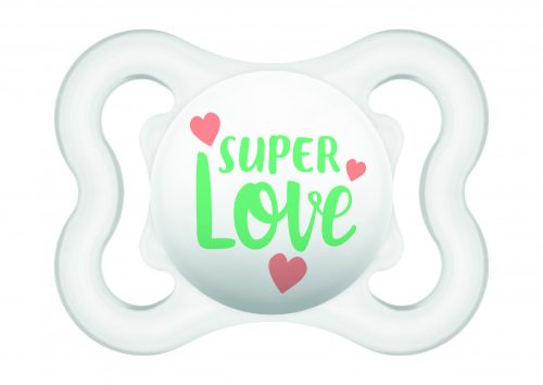 MAM Air Happy szilikon cumi (0-6 hónap) - Fehér - Super love