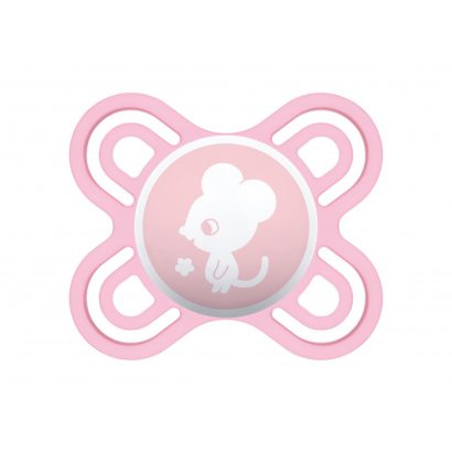MAM Perfect Start Fairytale szilikon cumi (0-2 hónap) - Rózsaszín - Egérke