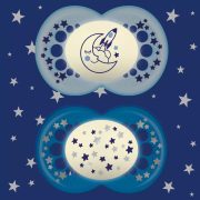   MAM Original Astro éjszakai cumi dupla 6h+ (2022) - Kék-Sötétkék holdacska