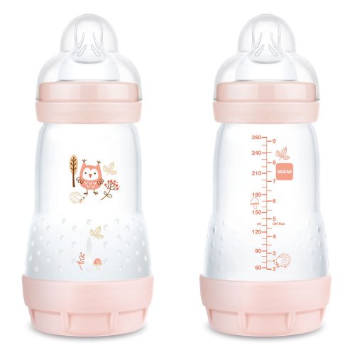 MAM Matt forest Anti-Colic cumisüveg 260ml - 2h+ - Rózsaszín