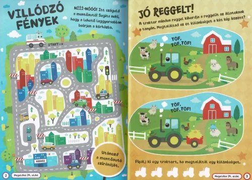 Napraforgó Varázslatos matricák - Mókás járművek