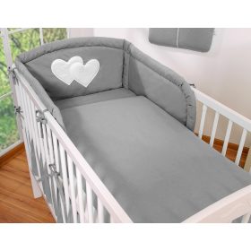   BabyLion Prémium 3 részes ágyneműhuzat szett - HH - Sötétszürke