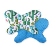 BabyLion Prémium Minky pillangó párna -  Kék - kaktuszok
