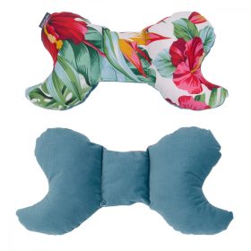   MTT Pillangó párna - Trópusi virágok - Nepáli zöld háttal