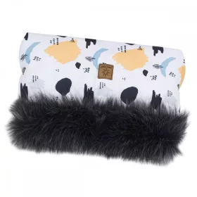   MTT Kézmelegítő babakocsihoz - Fehér alapon sárga és kék minták