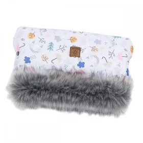   MTT Kézmelegítő babakocsihoz - Fehér alapon színes esernyők