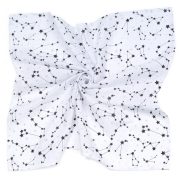   MTT Nagy textil pelenka (120x120) - Fehér alapon fekete csillagképek
