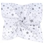   MTT Nagy textil pelenka (120x120) - Fehér alapon szürke csillagok