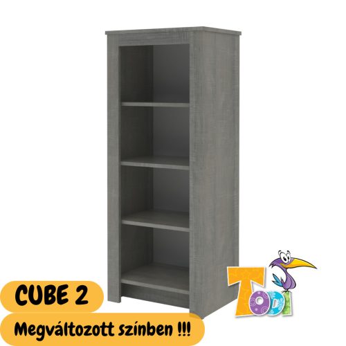 Todi Cube 2 keskeny nyitott szekrény - 140 cm magas