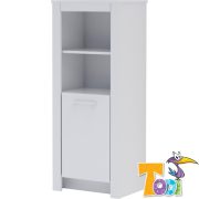  Todi White Bunny keskeny nyitott +1 ajtós szekrény - 140 cm magas